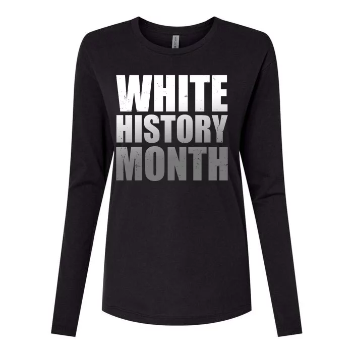 White History Month Womens Cotton Relaxed Long Sleeve T-Shirt