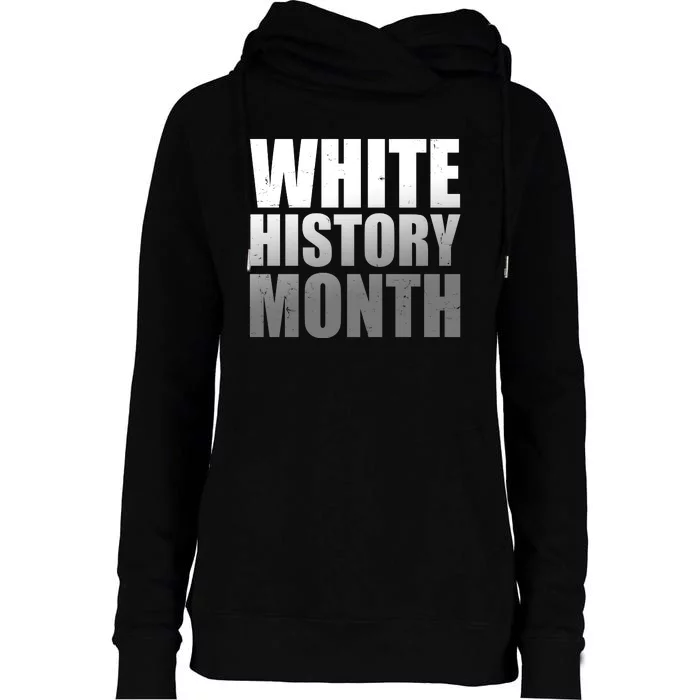 White History Month Womens Funnel Neck Pullover Hood