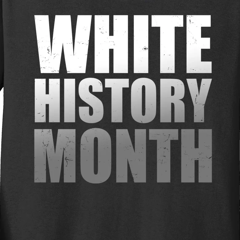 White History Month Kids Long Sleeve Shirt