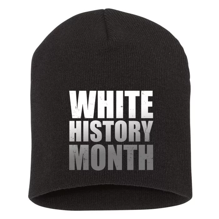 White History Month Short Acrylic Beanie