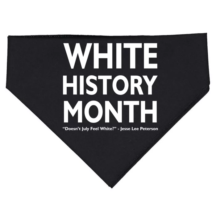 White History Month Doesn't July Feel White USA-Made Doggie Bandana