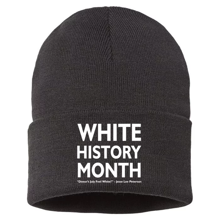 White History Month Doesn't July Feel White Sustainable Knit Beanie