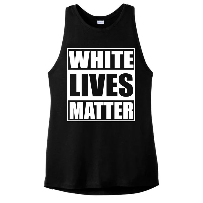 White Lives Matter Ladies Tri-Blend Wicking Tank