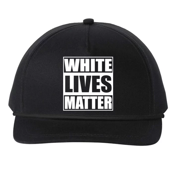 White Lives Matter Snapback Five-Panel Rope Hat