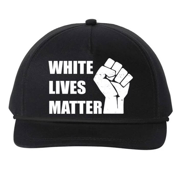 White Lives Matter Fist Snapback Five-Panel Rope Hat