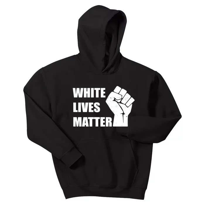 White Lives Matter Fist Kids Hoodie