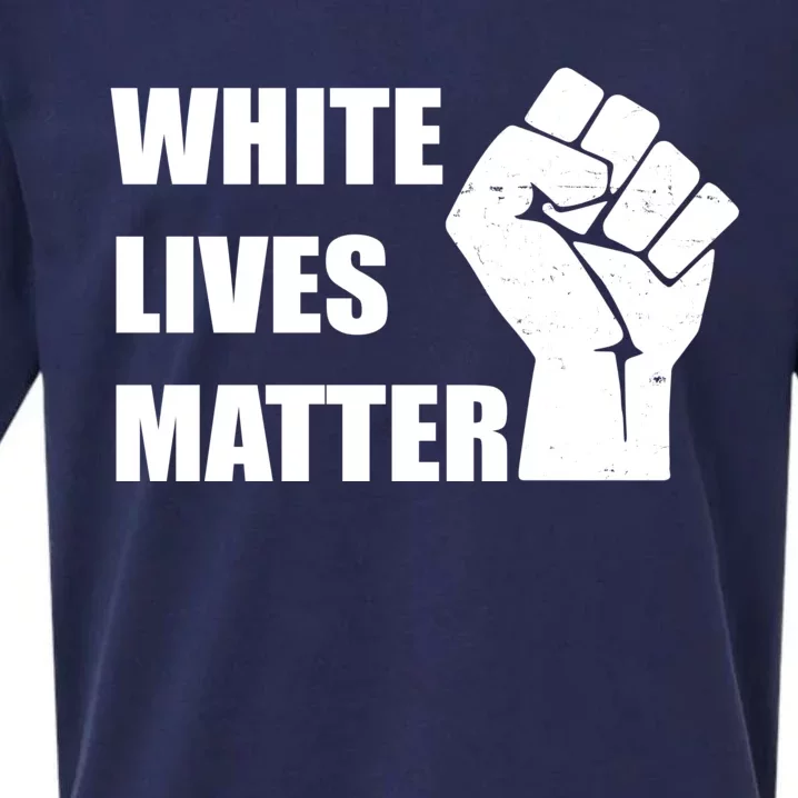 White Lives Matter Fist Sueded Cloud Jersey T-Shirt