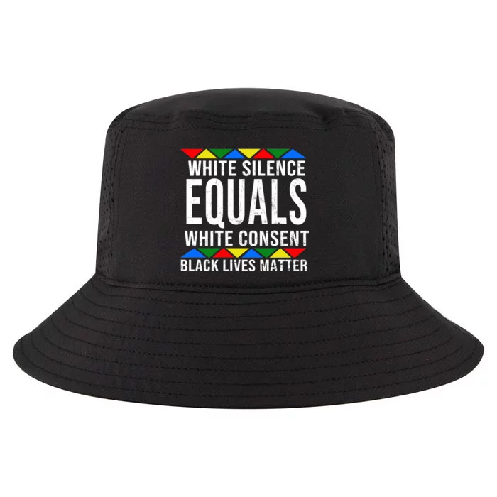 White Silence Black Lives Matter Cool Comfort Performance Bucket Hat