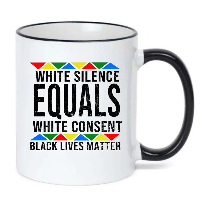 White Silence Black Lives Matter Black Color Changing Mug