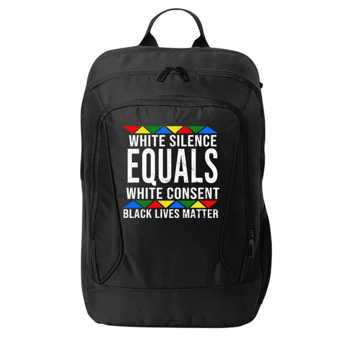 White Silence Black Lives Matter City Backpack