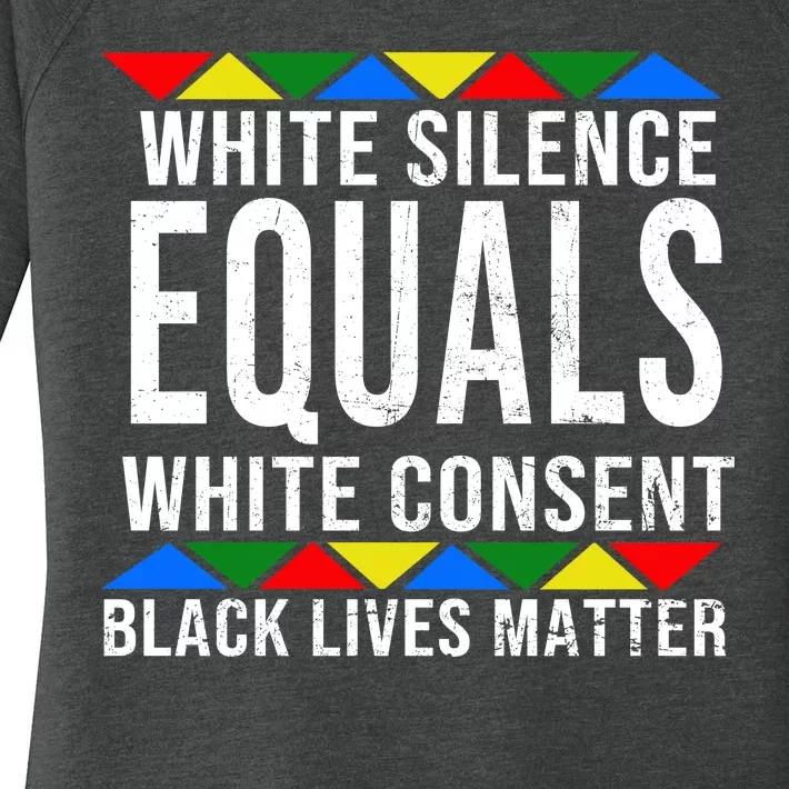 White Silence Black Lives Matter Women's Perfect Tri Tunic Long Sleeve Shirt