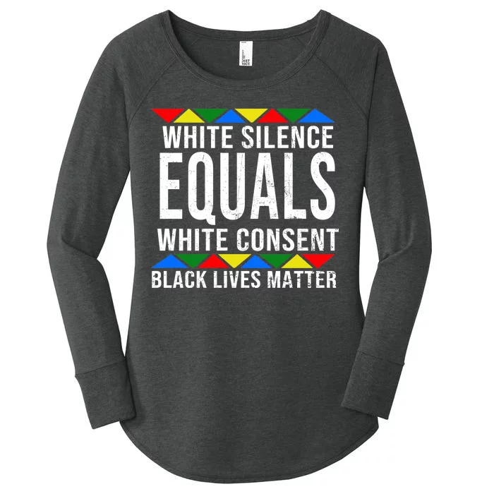 White Silence Black Lives Matter Women's Perfect Tri Tunic Long Sleeve Shirt