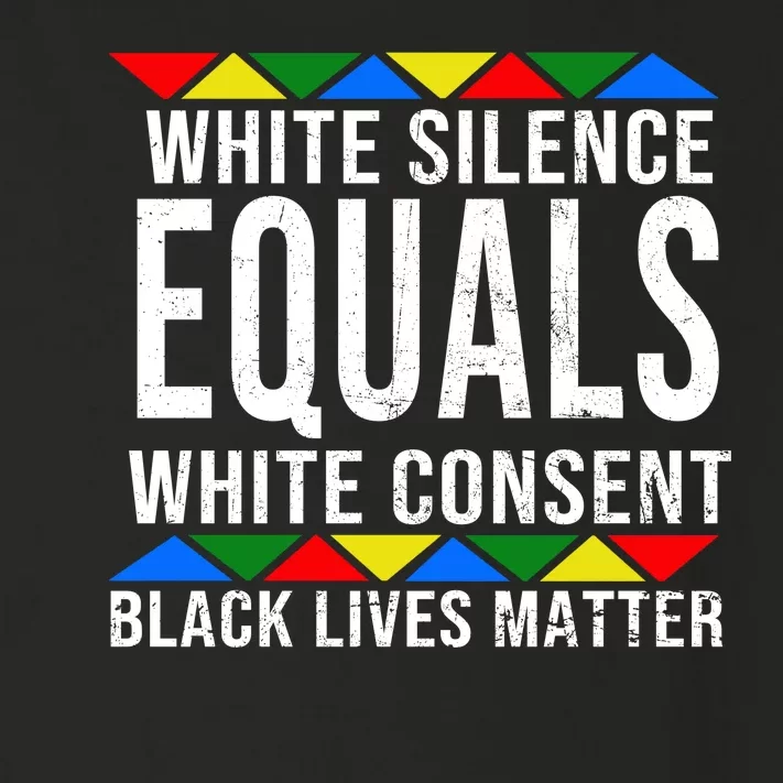 White Silence Black Lives Matter Toddler Long Sleeve Shirt