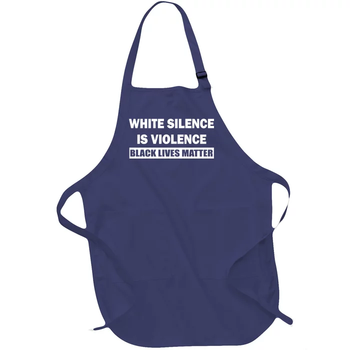 White Silence Is Violence Full-Length Apron With Pocket