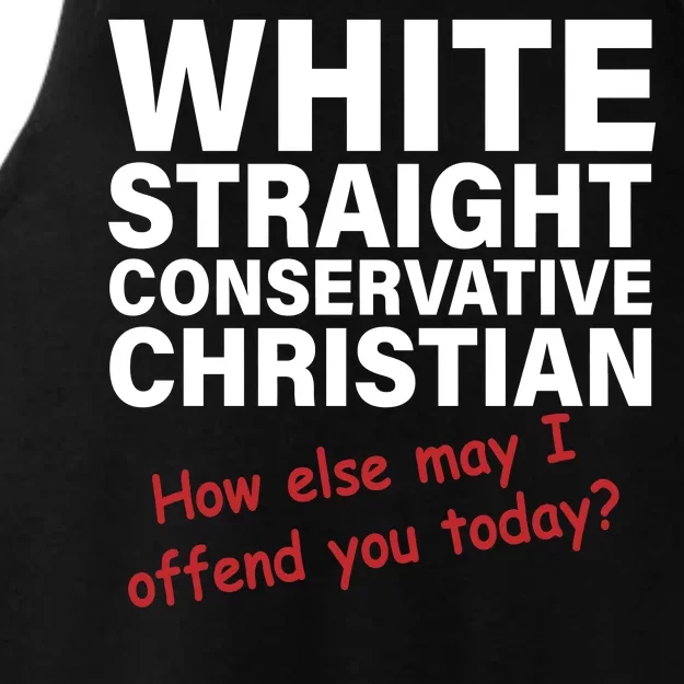 White Straight Conservative Christian Ladies Tri-Blend Wicking Tank