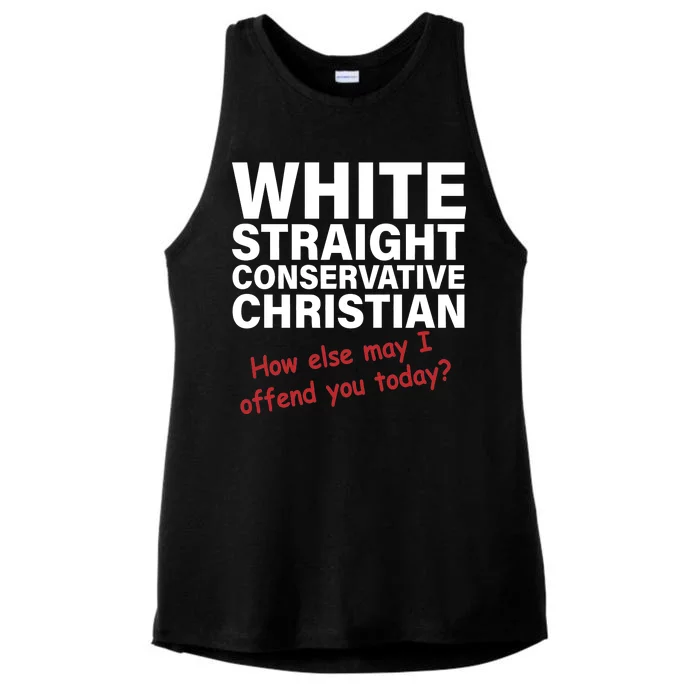 White Straight Conservative Christian Ladies Tri-Blend Wicking Tank