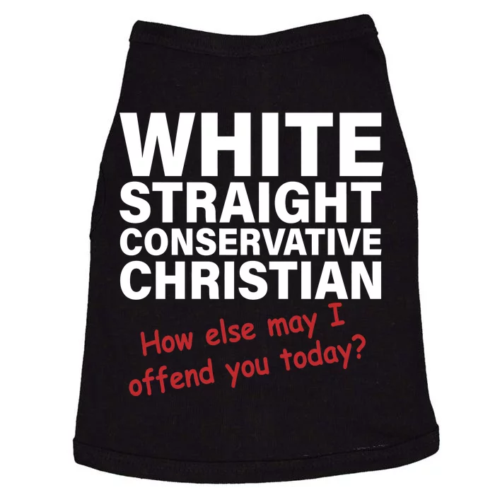 White Straight Conservative Christian Doggie Tank