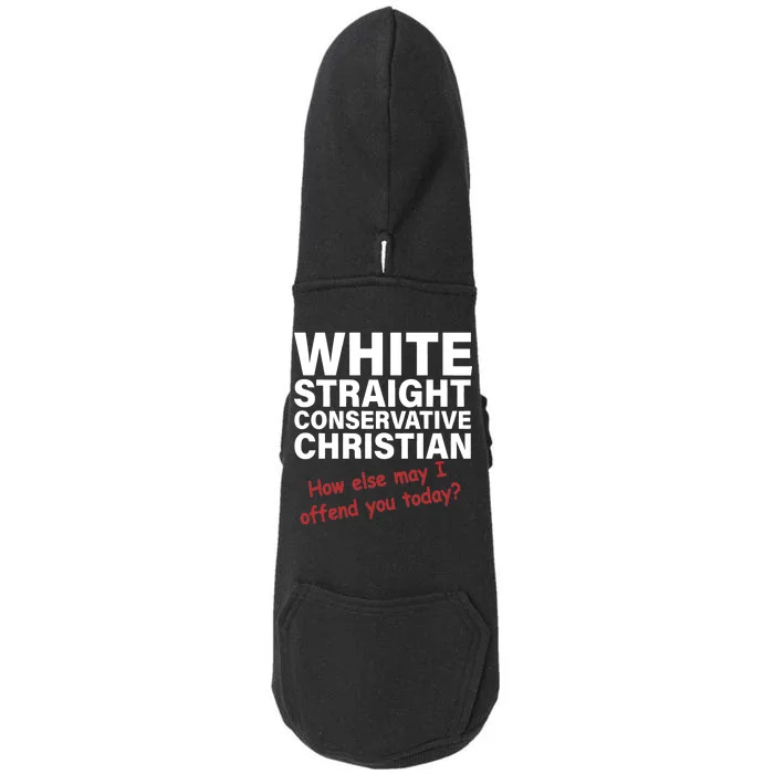 White Straight Conservative Christian Doggie 3-End Fleece Hoodie