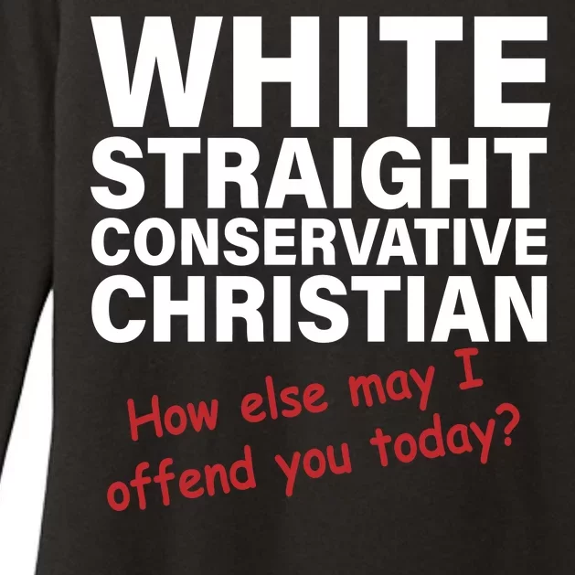 White Straight Conservative Christian Womens CVC Long Sleeve Shirt