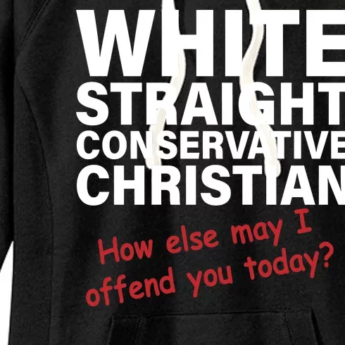 White Straight Conservative Christian Women's Fleece Hoodie