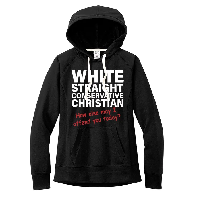 White Straight Conservative Christian Women's Fleece Hoodie