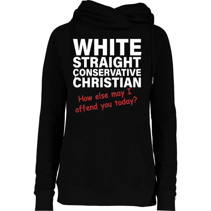 White Straight Conservative Christian Womens Funnel Neck Pullover Hood