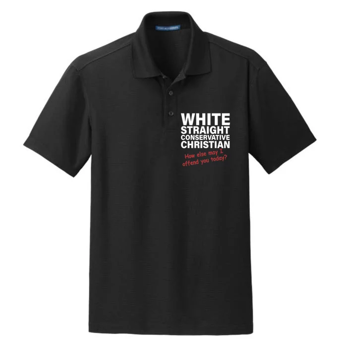 White Straight Conservative Christian Dry Zone Grid Performance Polo