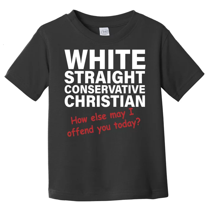 White Straight Conservative Christian Toddler T-Shirt