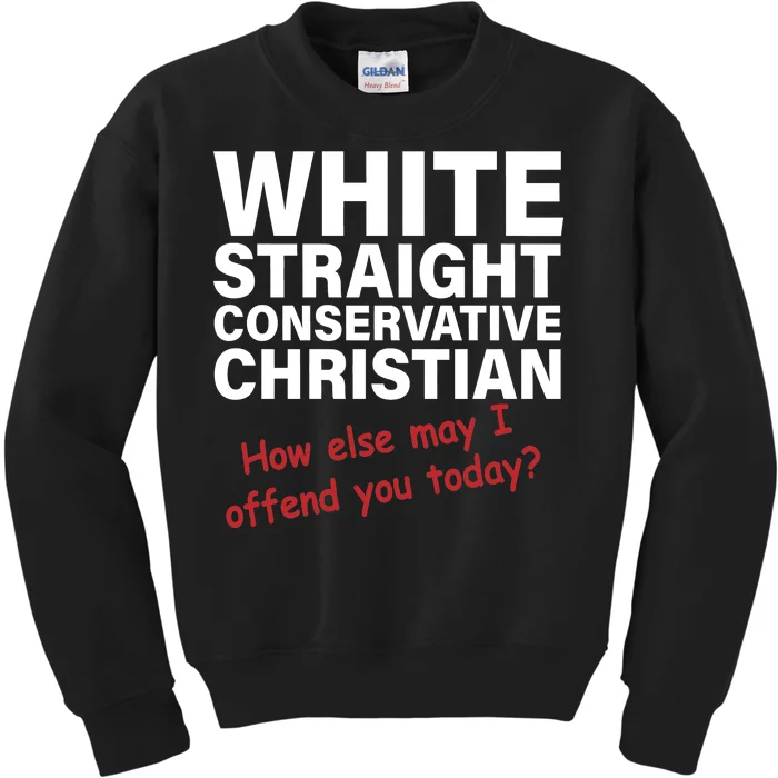 White Straight Conservative Christian Kids Sweatshirt