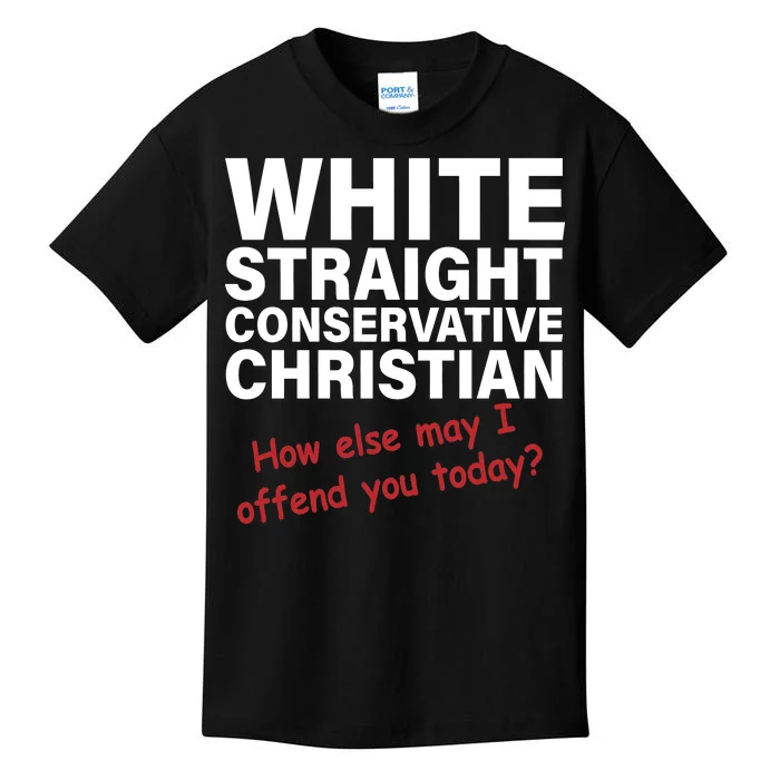 White Straight Conservative Christian Kids T-Shirt