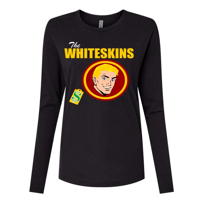 Whiteskins Football Native American Indian Womens Cotton Relaxed Long Sleeve T-Shirt