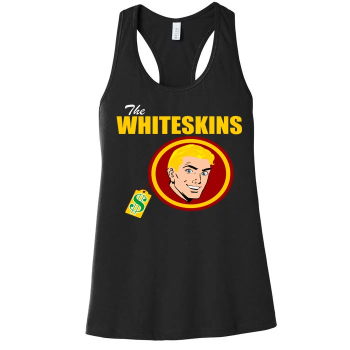 Whiteskins Football Native American Indian Women's Racerback Tank