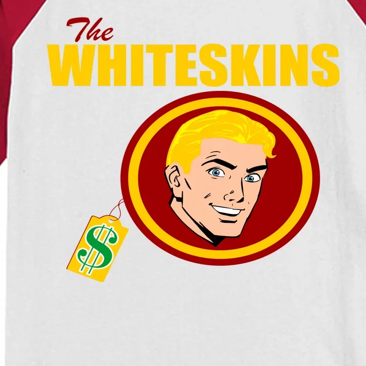 Whiteskins Football Native American Indian Kids Colorblock Raglan Jersey