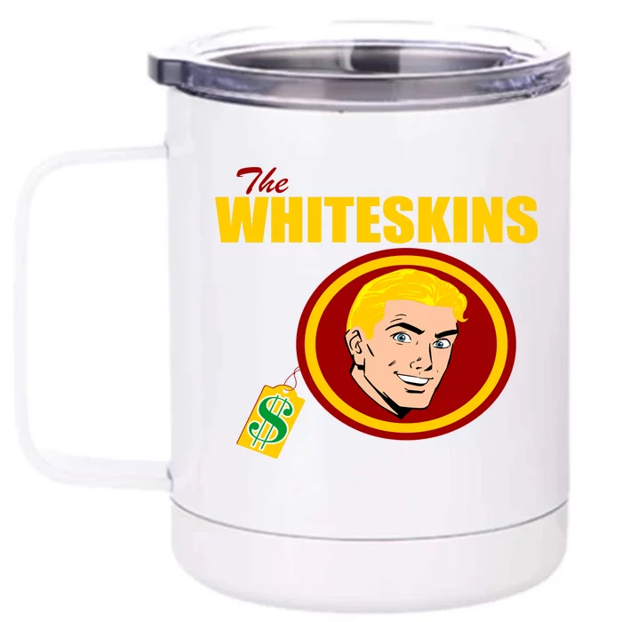 Whiteskins Football Native American Indian Front & Back 12oz Stainless Steel Tumbler Cup