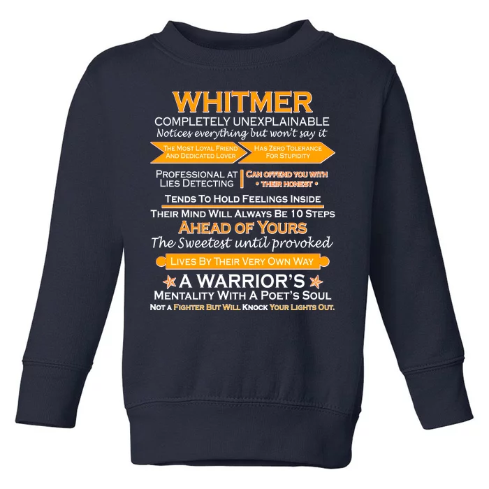 Whitmer Completely Unexplainable Toddler Sweatshirt