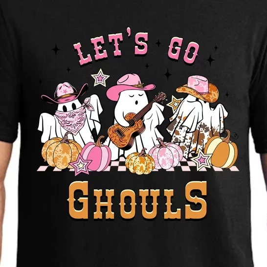 Western Halloween Lets Go Ghouls Spooky Cow Cow Gift Pajama Set