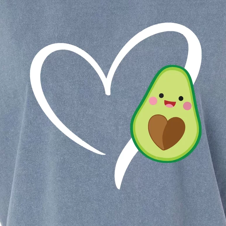 Women Heart Love Avocados Vneck Garment-Dyed Women's Muscle Tee