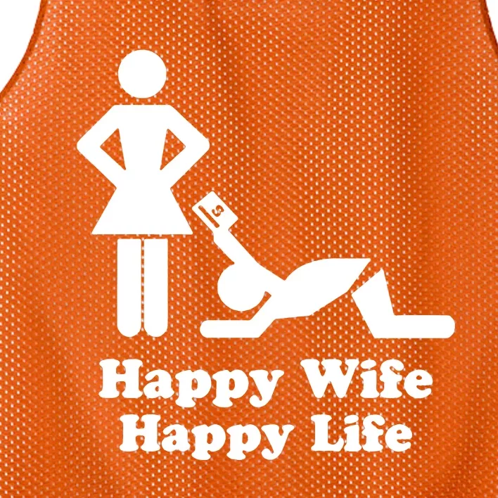 Wife Happy Life Husband Mesh Reversible Basketball Jersey Tank