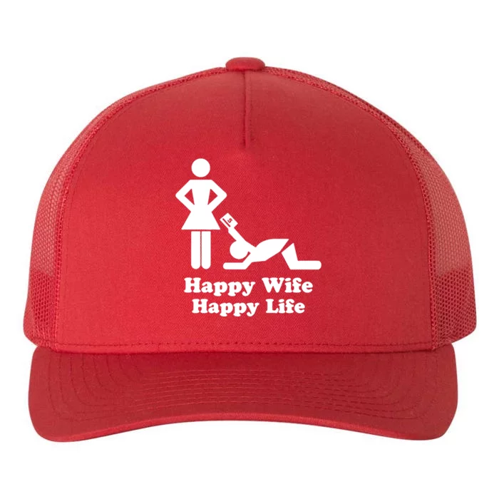 Wife Happy Life Husband Yupoong Adult 5-Panel Trucker Hat