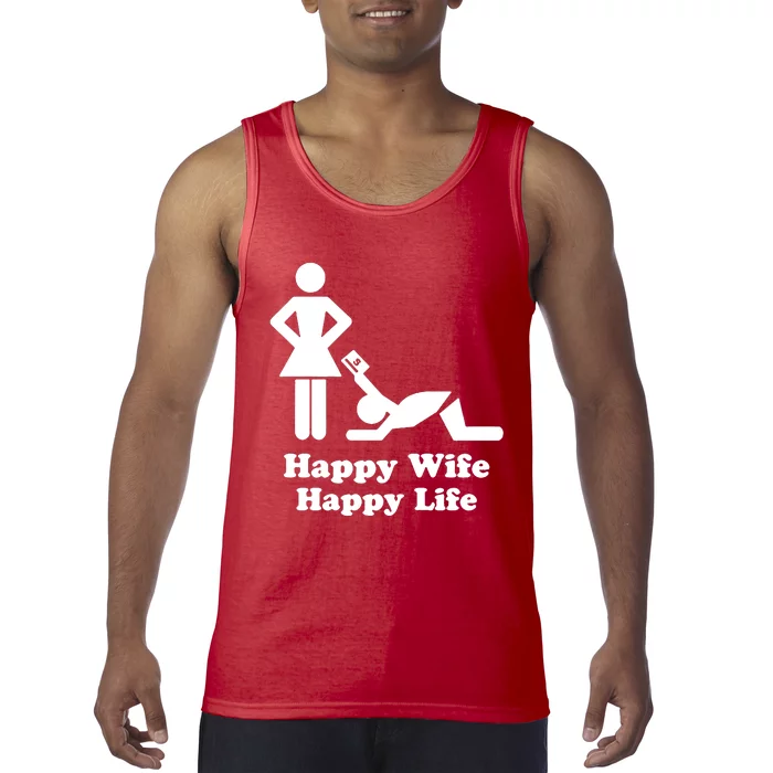 Wife Happy Life Husband Tank Top