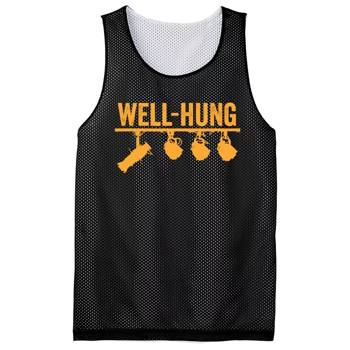 Well Hung Lighting Engineer Technicians Stage Crew Mesh Reversible Basketball Jersey Tank