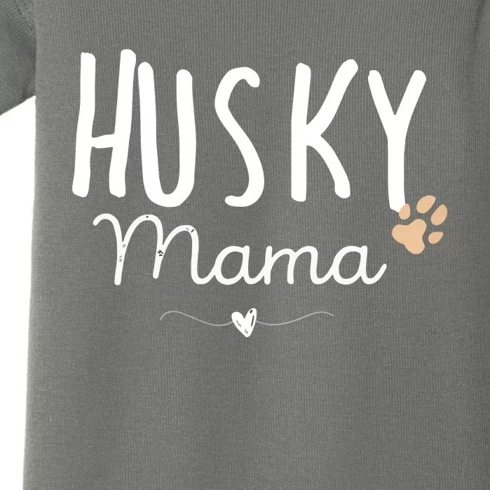 Womens Husky Mama Husky Mom Gifts Dog Lover Siberian Husky Mom Paw Baby Bodysuit