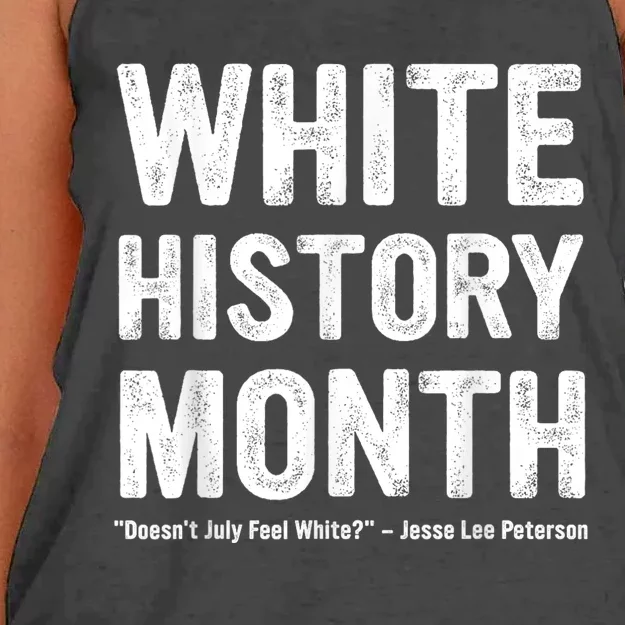 White History Month Women's Knotted Racerback Tank