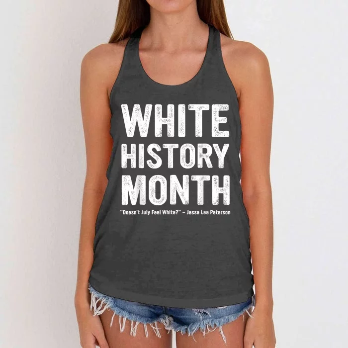 White History Month Women's Knotted Racerback Tank