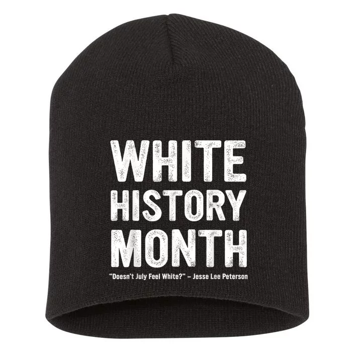 White History Month Short Acrylic Beanie