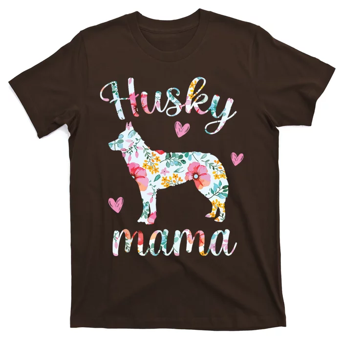 Womens Husky Mom Funny Siberian Husky Mama Dog Lover Owner T-Shirt