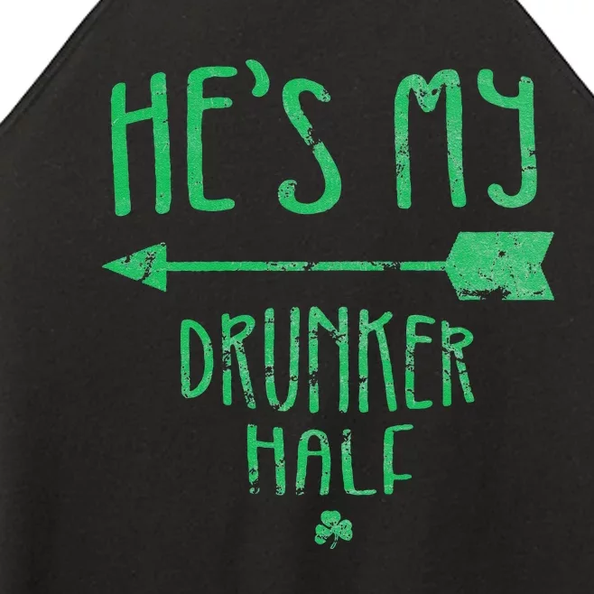 Womens He's My Drunker Half Saint Patrick's Day Couples Women’s Perfect Tri Rocker Tank