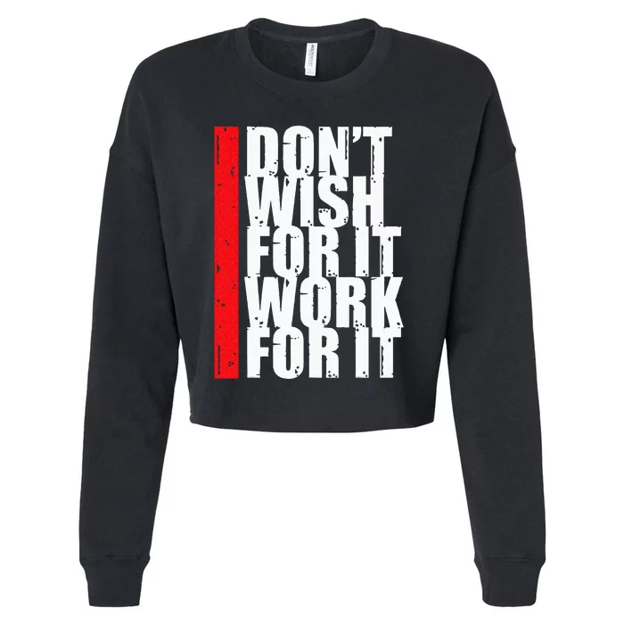 Work Harder Motivation Fitness Gym Entrepreneur Inspiration Cropped Pullover Crew