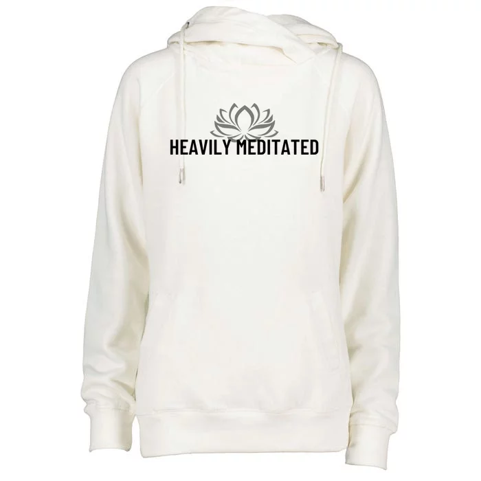 Wo Heavily Meditated Pilates Yoga Gift Womens Funnel Neck Pullover Hood