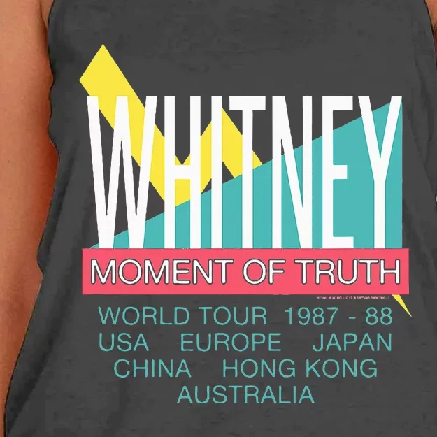 Whitney Houston Moment Of Truth World Women's Knotted Racerback Tank